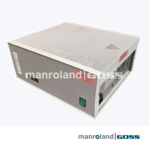PC industriel GMI 090G10P238-24S Goss M600 vue complète boîtier beige couvercle perforé bouton vert POWER