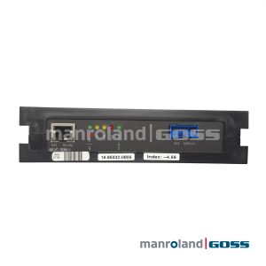 Manroland MUC.IBM-1 face avant ref 16.85832-0006 Index 4.66 RJ45 RS232 LEDs et connecteur DISPLAY bleu