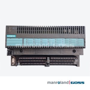 Siemens ET 200B 24DI/8DO 6ES7 193-0CB10-0XA0 face avant - module compact paysage, LEDs RUN BF DIA L1+, 4 groupes de LEDs Q0 I0 I1 I2 en 4x8, borniers a vis Q0 DC24V 5A I0-I2 DC24V, connecteur Sub-D PROFIBUS, interrupteur 0/1