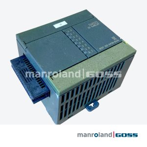 Module sorties relais Siemens SIMATIC EM222 6ES7 222-1HF00-0XA0 vue oblique boîtier gris LEDs connecteur câblage bleu