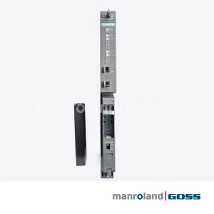Siemens SIMATIC S7-400 PS407 4A 6ES7 407-0DA01-0AA0 face avant - slot 1, LEDs INTF BAF BATTF DC5V DC24V, switch FMR, bouton marche I, logement pile Li/90CL2 AA3.6V ouvert, selecteur BATT.INDIC BAT1 OFF