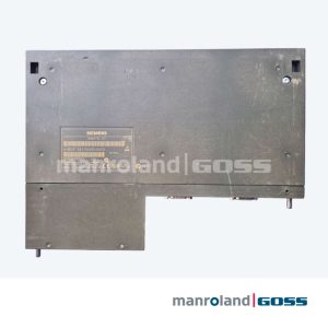 Module Siemens SIMATIC S7 6ES7 441-2AA03-0AE0 face arrière métallique grise avec étiquette et connecteurs Sub-D