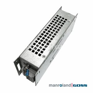 Bobine de commutation AC Siemens 6SE6400-3CC00-4AD3 vue corps complet, boitier acier galvanise avec grille de ventilation