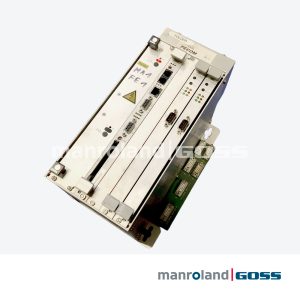 Vue oblique boîtier rack VME manroland Goss BP-UC3 PECOM UC-3 Folder modules connecteurs Interbus Master