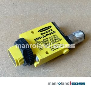 Capteur photoélectrique Banner Mini-Beam SM312LVAGQD corps jaune connecteur M12 retroréflectif