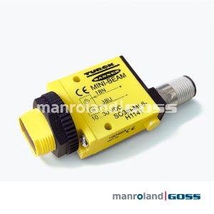 Capteur Turck Banner Mini-Beam SO3m-MI-6-H1141 vue oblique étiquette connexion M12 fileté
