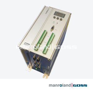Variateur servo Parker COMPAX-S face avant afficheur LCD LEDs Ready Error RS232 borniers entrées sorties verts
