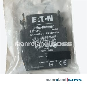 Bloc contact Eaton Cutler-Hammer E22B11 noir sachet IEC 60947-5-1 tableau courants UL CSA