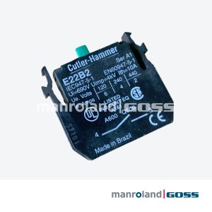 Bloc contact Eaton Cutler-Hammer E22B2 1NO noir bouton vert IEC947 Ui 690V Ith 10A certifié UL