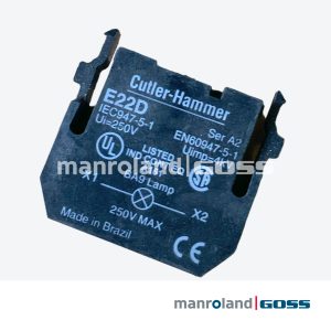 Douille lampe bouton poussoir Eaton Cutler-Hammer E22D noire IEC947 BA9 250V certifiée UL