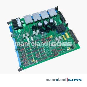 Carte électronique Grafikontrol G.9408 Lithoman vue complète circuits intégrés DIL relais condensateurs Power-One
