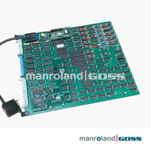 Carte PCB Grafikontrol G.9410 vue complète face composants circuits DIP connecteur DIN bleu câble ruban