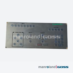 Grafikontrol GA.9960/30 clavier industriel face avant — boutons UNITS 1-8, CORRECTION, CURSOR, WASTE, HELP, pave numerique 0-9 et FUNCTION F1-F5