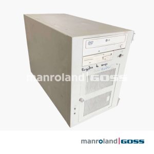 PC industriel Grafikontrol 002501 MS1 lecteur DVD LG disquette étiquette manuscrite Registre de coupe Master