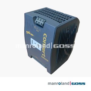 Alimentation rail DIN Power-One Convert Select boîtier bleu foncé bornier entrée grille ventilation
