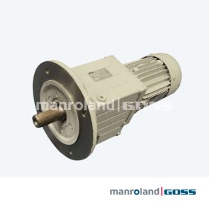 Motoréducteur Lenze MDEMA1M063-42 vue bride sortie arbre plateau fixation réducteur moteur