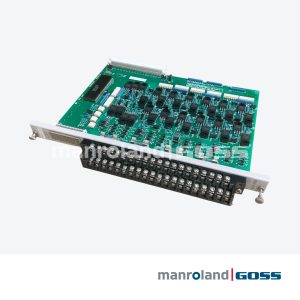 Module sorties analogiques Siemens SIMATIC 505-4532 vue oblique, PCB vert dense avec transistors TO-220 noirs, circuits DIP bleus, bornier vis noir 2 rangees, connecteur ISA, reference 505-4532