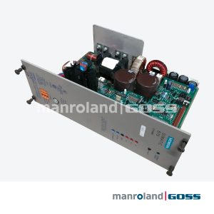Module alimentation Siemens SIMATIC 575-6660 vue oblique ouvert, bobines rouges, transformateur blanc, condensateurs marron, radiateur noir, facade grise LEDs AC-FAL +12V -12V S POWER GOOD FAULT