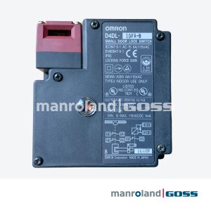 Interrupteur verrouillage porte Omron D4DL-1DFA-B face avant actionneur rouge IP65 CE 500N