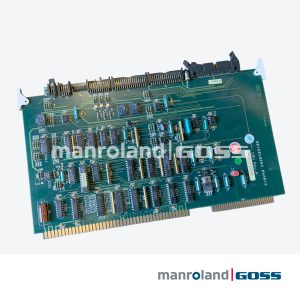 Carte électronique Heidelberg Harris CRH Rev.A verte avec circuits intégrés et connecteurs dorés vue de dessus